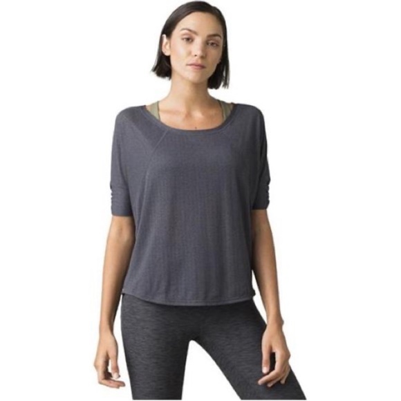 PrAna Women’s Gray Helani Sheer Athletic High-Low Tee Size Small EUC - Picture 2 of 11